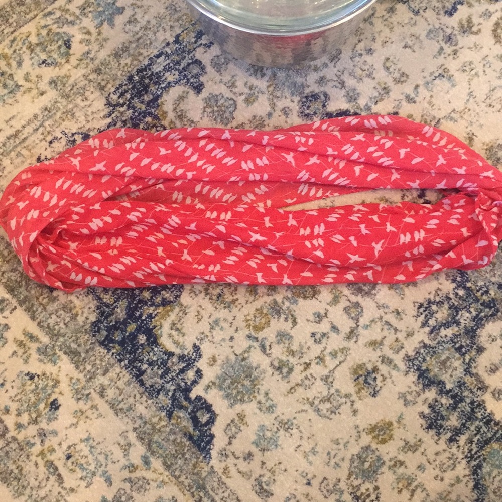 Spring Bird Print Infinity Scarf - Picture 3 of 3
